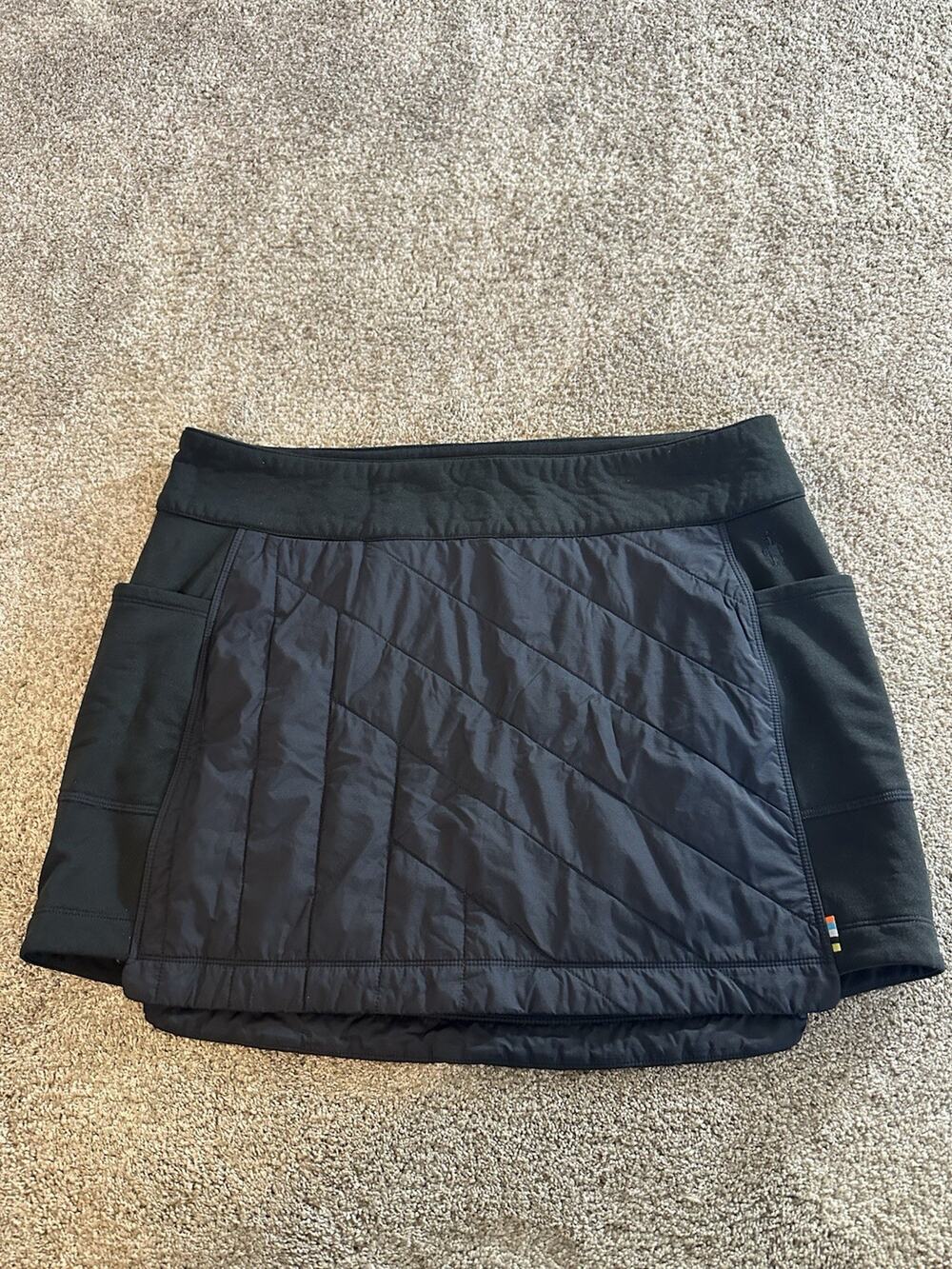 Smartwool Smartloft Pull On Puffer Skirt Women's Size Large L Black Wool Lined